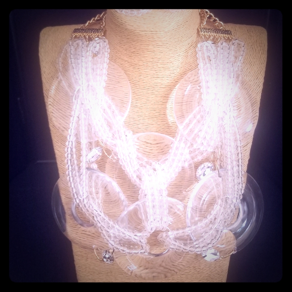 Clear Statement Necklace - image 1